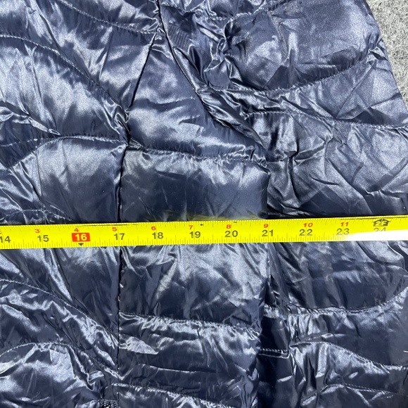 NWT ANDREW MARC Navy Blue Packable Goose Down Long Puffer Coat Womens XL #1247 - Picture 10 of 12